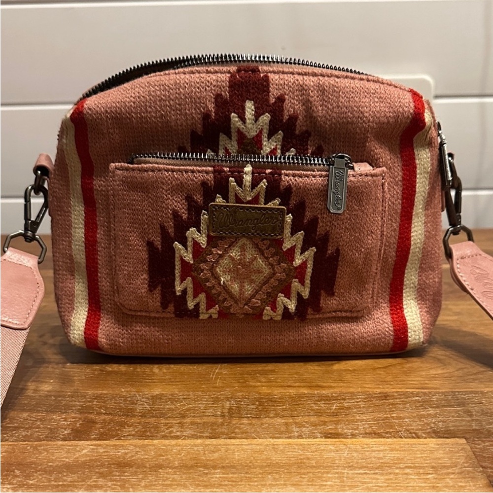 Wrangler Pink and Red Crossbody Bag - Picture 7 of 8
